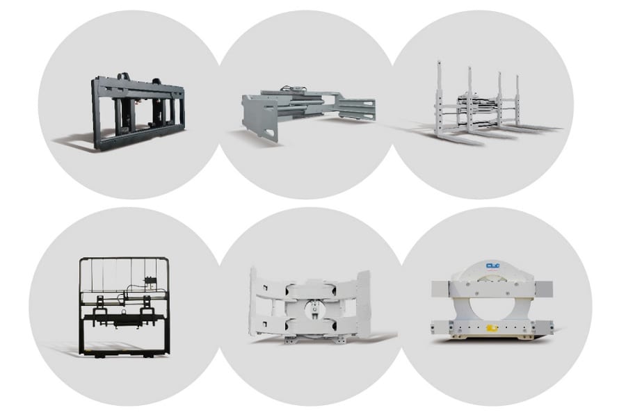 Các bộ công tác kẹp lắp trên xe nâng 10 tấn HELI